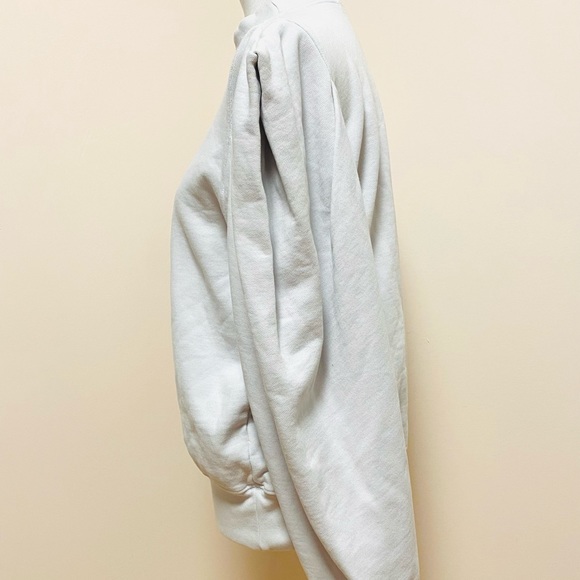 Agolde Folded Sleeve Sweatshirt in Grey Heather - Picture 10 of 11